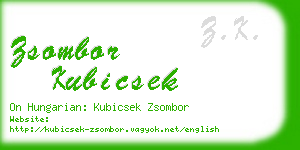 zsombor kubicsek business card